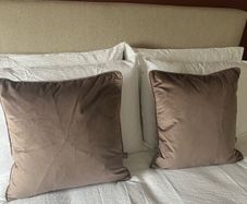 Scatterbox Bellini Mink Velour Cushions Brand New x2