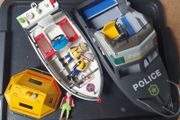 PLAYMOBIL fire rescue boat police boat
