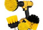 3Pcs/Set Electric Scrubber Brush Drill Brush Kit Plastic Round Cleaning Brush For Carpet Glass Car Tires Nylon Brushes 2/3.5/4''
