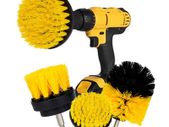 3Pcs/Set Electric Scrubber Brush Drill Brush Kit Plastic Round Cleaning Brush For Carpet Glass Car Tires Nylon Brushes 2/3.5/4''