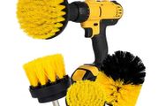 3Pcs/Set Electric Scrubber Brush Drill Brush Kit Plastic Round Cleaning Brush For Carpet Glass Car Tires Nylon Brushes 2/3.5/4''