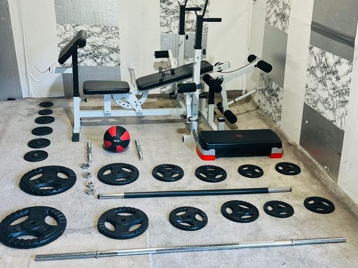 New Condition Life Time Weights Bench Bar & More