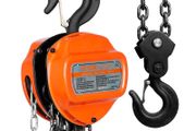Manual Chain Hoist, 2 Ton 4400 lbs Capacity 10 FT Come Along, G80 Galvanized Carbon Steel with Double-Pawl Brake, Auto Chain Leading