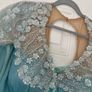 Traditional Nigerian Asoebi style dress for wedding or special occasion comes with Traditional fan also Image 4