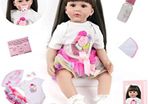 Realistic Reborn Toddler Girl Doll 24 inch 60cm Soft Silicone Real life Baby Girl With Long Hair