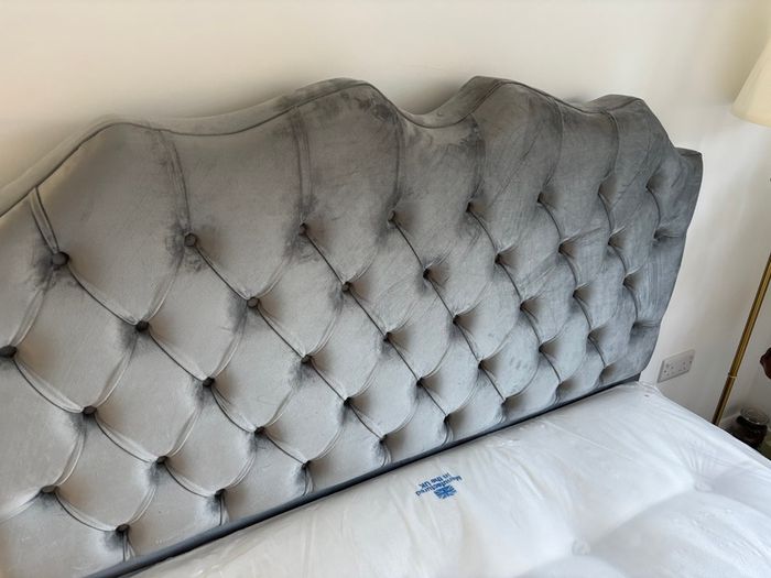 Brand new velvet double bed