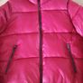 Bershka dark red padded jacket with hood size UK S Image 3
