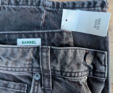 River Island black barrel jeans