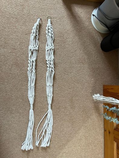 Crochet hanging plant holders x 3