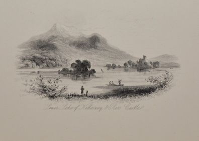 Lower Lake Killarney 1863 Antique Print