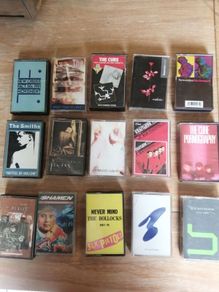 Collectible and rare cassette tapes including rare My Bloody Valentine, and multiple the Cure, the Pixies, Depeche Mode, Joy Division, New Order cassettes