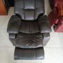 Armchair.  Manual Recliner.  Dark brown.   Very good condition. Recliner works perfectly. Image 5