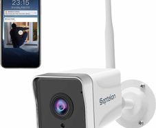 Security Camera Outdoor, Septekon 1080P CCTV Camera Wireless WiFi, Waterproof Home Surveillance Camera with 2-Way Audio, Night Vision, Motion Detection, Cloud Storage, Work with Alexa (FREE POSTAGE)