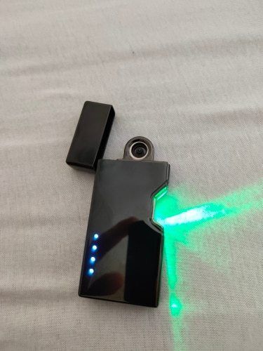 Rotating Laser Sensor Electronic Arc Lighter USB Black 2 for 35