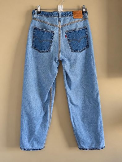 Levis Reversible 2-in-1 Baggy Dads Jeans W29/L30 UK 10 Relaxed Fit Light Blue Wash Utility Baggy Wide Leg