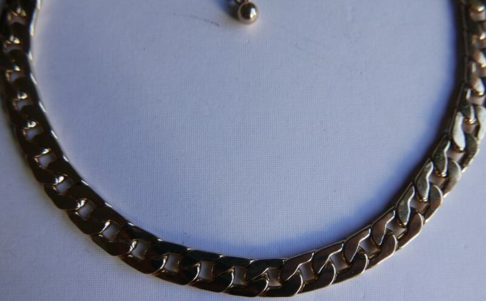 Vintage thick and heavy Yellow Gold Plated Figaro Men's Chain 19,5"