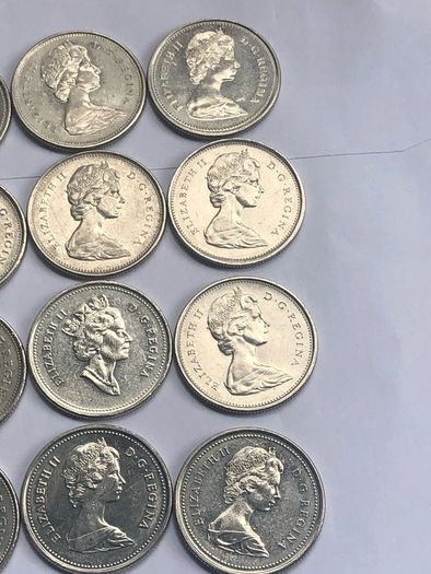 Canada 25 Cents 1968 - 1995  x 24 different coins