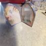Small table photo frame in Italian silver from the 1950s, double frame for 2 photos, vintage portrait frame Image 7