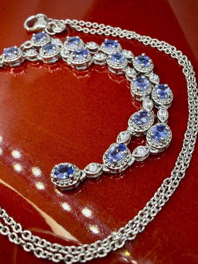 Tanzanite and Natural Zircon Necklace