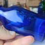 456 - Set of Three Beautiful Vintage Glass Decorative Collectible Bottles - Amber Eire Bovril, Cobalt Blue Magnesia and Turquoise Science Cream Image 5