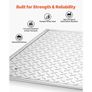 Manhole Cover with Frame, 600 x 600mm Square Septic Tank Lid with Base, Heavy-Duty Slip-Resistant Carbon Steel Drain Channel Inspection Image 4