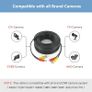 4 Pack 10M / 32 feet BNC Video Power Cable 2-in-1 Pre-made Black Security Camera CCTV Cable for HD Surveillance Camera and DVR System Installation Image 3