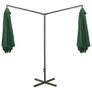Double Parasol with Steel Pole Green 600 cm Image 5