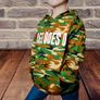 children's hoodie/ jumper green army Image 3