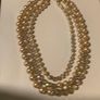 3 Strand Light Gold Pearl Necklace Image 4