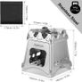Camping Wood Stove,Compact Folding Titanium Wood Stove with Mini Alcohol Stove for Outdoor Camping Cooking Picnic Image 5