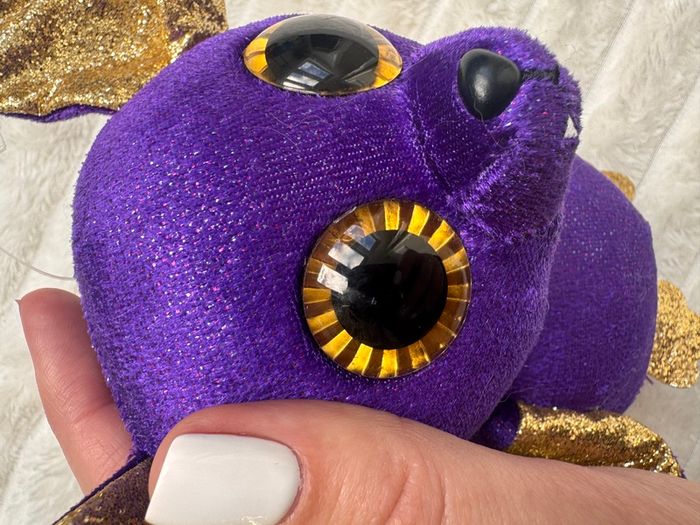 Ty Beanie Boos COUNT the Purple Halloween Bat approx. 6" Used Please see photos
