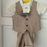 Four Piece Linen Blend Baby Boy Outfit NEW Image 2