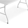 6ft Folding Table with White Rattan Patterned Top,180x70x74cm  Sturdy Metal Frame, Waterproof, Portable & Easy Assembly Ideal for Parties, BBQs, Camping (White Rattan) Image 4