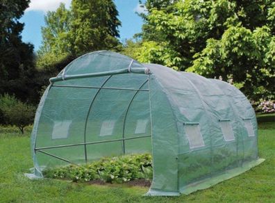 Polytunnel Greenhouse 3x3x2m 9m Squared Poly Tunnels Gardening Walk In Pollytunnel Tent with Steel Frame (FREE POSTAGE)