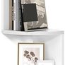 Display Floating Shelf in Living Room, Study, Kitchen, Bedroom, for Plants, CDs, Decorations, Modern, Cloud White Image 4