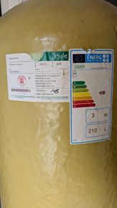 Joule Twin Coil Copper Cylinder  Hot Press Cylinder  Immersion Tank  210L 60x18  1500x450mm  Solar Compatible
