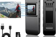 Mini Body Camera, HD 1080P Wearable Body Cam, Small Pocket Camera with 32GB SD Card, Night Vision, 1.3-inch Display, 180 Rotating Lens, Portable Video Recorder for Law Enforcement Sports Delivery