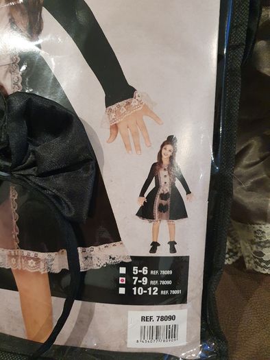 Halloween Dark Doll dress with headband