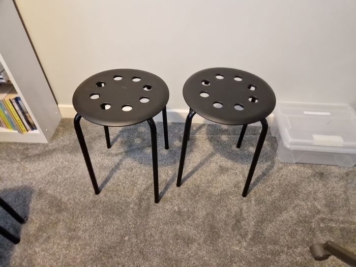 Pair of Ikea Marius Stools