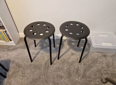 Pair of Ikea Marius Stools