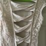 Cream lace dress with cut out back Image 5