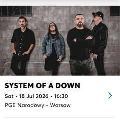 System of a down ticket x1 (Warsaw)
