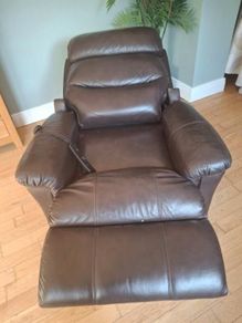 Motor Rise & Recliner Chair,  brown Leather