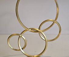 Gold retro ornaments with circles