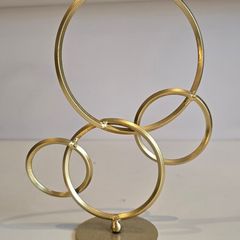 Gold retro ornaments with circles
