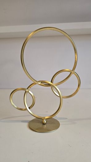 Gold retro ornaments with circles