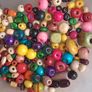 Stunning mixed style and colour wooden bead bundle of approx 150 beads. Image 3