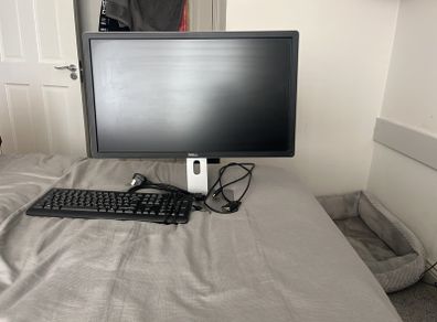 Monitor and keyboard