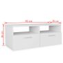 TV Cabinets 2 pcs Chipboard 95x35x36 cm White Image 6