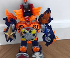 Power Rangers Super Ninja Steel Blaze Megazord (Core Robot + Headcrest Weapon)